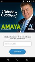 ¿Dónde voto por Domingo Amaya? Plakat