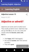 Learning English: Adjective capture d'écran 3