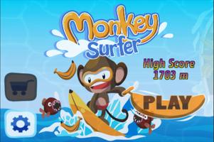 Monkey Surfer Affiche