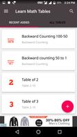 Learn Math Tables capture d'écran 1