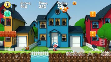 Doreamon Cat Blue Jungle Game screenshot 2