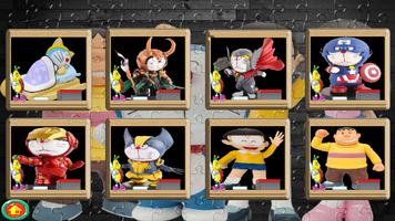 Jigsaw Puzzle for dorae Nobita Super Heroes Kids ポスター