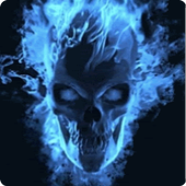 تحميل  Blu Flame Skull Live Wallpaper 