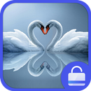 White Swan Lock screen theme APK