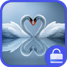 White Swan Lock screen theme icône