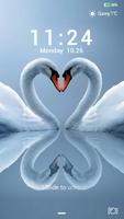 Poster White Swan Lock screen theme