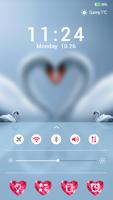 White Swan Lock screen theme screenshot 1