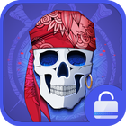 Skull king Lock screen theme icône