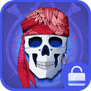 Skull king Lock screen theme APK