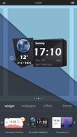 Black Weather & Clock widget تصوير الشاشة 1