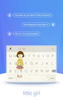 برنامه‌نما Little Girl Skin FlashKeyboard عکس از صفحه