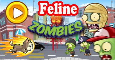 Poster Feline vs Zombies