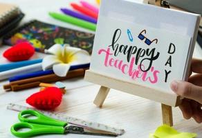 Happy Teachers' Day Greetings Cartaz