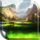 Paisaje fondo animado icono