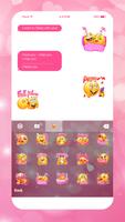 Emoji Love, Sweet Love Keyboard capture d'écran 1