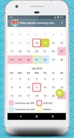 Baby gender planning calendar poster