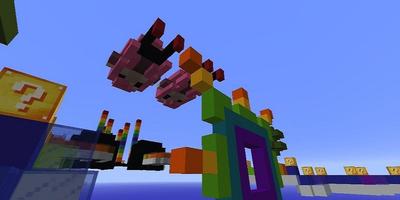 Rainbow World Lucky Block Race Map for MCPE screenshot 1