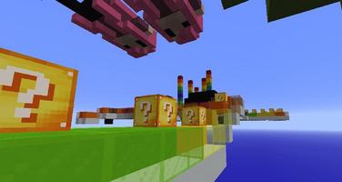 Rainbow World Lucky Block Race Map for MCPE screenshot 2