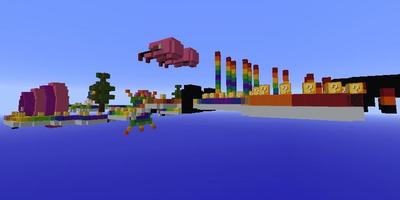 Rainbow World Lucky Block Race Map for MCPE screenshot 3