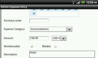 Dovico Admin Expense Entry screenshot 1