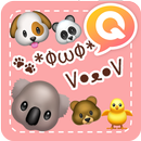 タイプQ顔文字パック-可愛い動物 APK