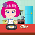 Cook Eggs With Bacon Breakfast