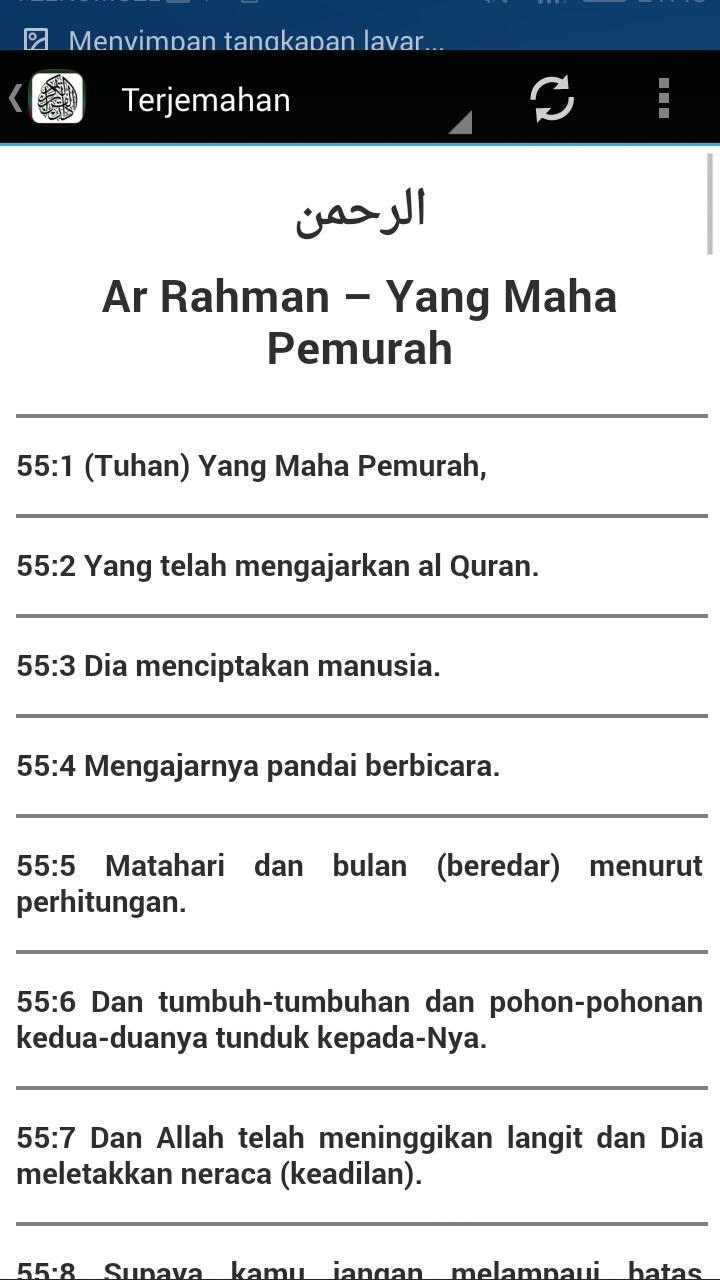 Surah Ar Rahman Terjemahan For Android Apk Download