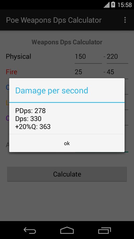 PoE Weapons Dps Calculator APK for Android Download