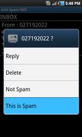 Anti Spam SMS capture d'écran 2