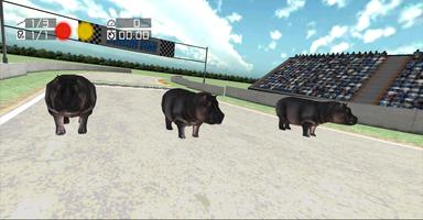 Animal Racing : Hippo تصوير الشاشة 1