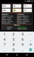 Tyre Size Calculator syot layar 2