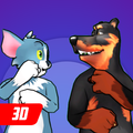 Tom and Jerry Fighting Battle