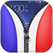 France Drapeau Zipper Lock New