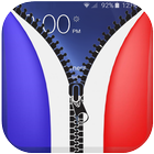 France Drapeau Zipper Lock New icon