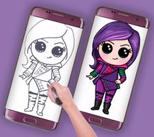 how to draw Disney Descendants ภาพหน้าจอ 2