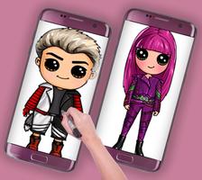 how to draw Disney Descendants syot layar 3