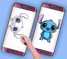 برنامه‌نما How to draw Lilo and Stitch عکس از صفحه