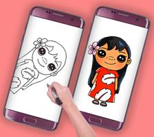 How to draw Lilo and Stitch スクリーンショット 2