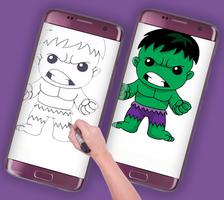 how to draw cute avengers تصوير الشاشة 1