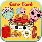 How to draw cute food characters icon
