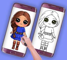 how to draw american doll girls اسکرین شاٹ 1