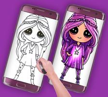 how to draw american doll girls اسکرین شاٹ 3