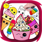 how to draw sweet ice cream ikon