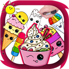 how to draw sweet ice cream icon