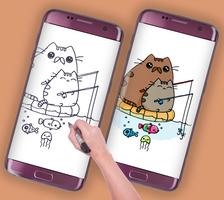 how to draw cute pusheen cat toy ảnh chụp màn hình 1