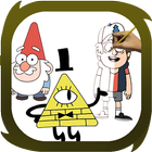 how to draw gravity falls characters icon