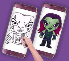 how to draw cute guardians of galaxy capture d'écran 2