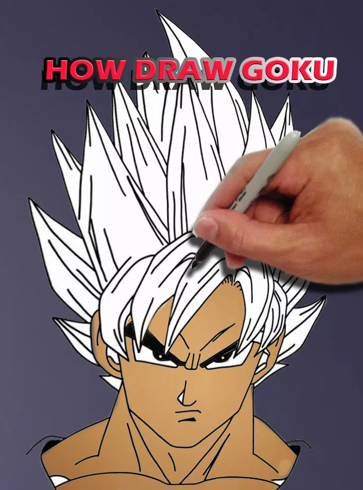 HOW TO DRAW / COMO DESENHAR GOKU SSJ BLUE - PASSO A PASSO 