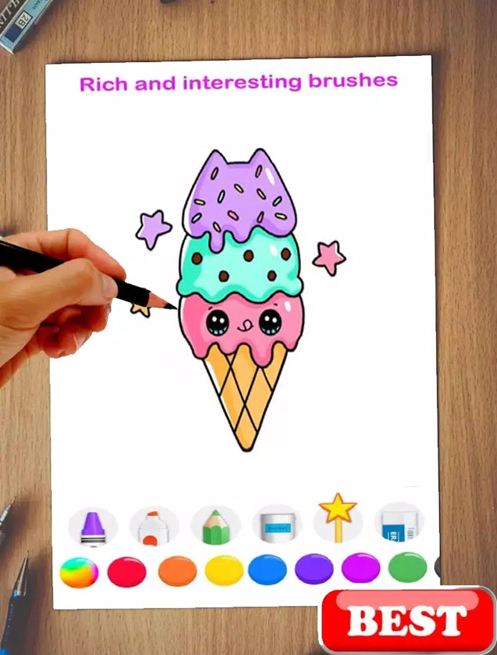 Download how to draw ice cream cute android on PC