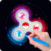 Draw Finger Spinner - Glow Fidget Spinner game APK